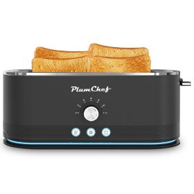 4-Slice Toaster, 7 Settings, Defrost, Reheat Functions, Removable Crumb Tray, Full Body Stainless Steel Housing, Anti-Fingerprint, Anti-Jam, 1350