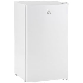 Mini Fridge with Freezer, 3.2Cu.Ft Compact Refrigerator with Adjustable Shelf, Mechanical Thermostat and Reversible Door for Bedroom, Dorm, Whit
