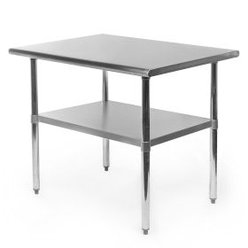 24" x 36" Stainless Steel Restaurant Kitchen Prep Work Table, Heavy Duty
