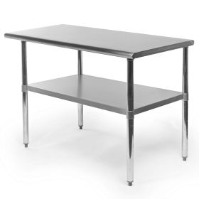 Heavy Duty Kitchen Work Table, Stainless Steel 48" x 24"
