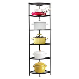 65" Freestanding Heavy Duty Corner Pot Rack 6-Tier Kitchen Shelf