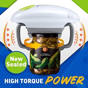 Higher Torque Electric Jar Opener; can opener;  Fit Almost Jars Size;  Strong Tough Automatic jar Opener for Weak Hands;  Hands Free Battery Oper