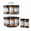 16-Jar Chrome Wire 2-Tier Revolving Filled Countertop Spice Rack Organizer