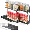 Pull Out Spice Rack Organizer for Cabinet, Heavy Duty Slide Out Seasoning Kitchen Organizer, Cabinet Organizer, with Labels