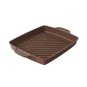 Brown Speckle Cowboy Cast Aluminum Grill Pan, 10" x 12"