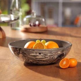 Jeronica Black Ceramic Serving/Pasta Bowl-13.5 OZ,