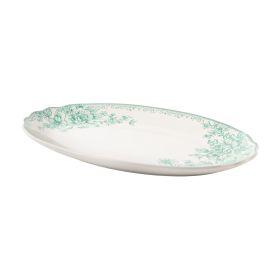 Agatha Stoneware 16-inch Serving Platter, Green