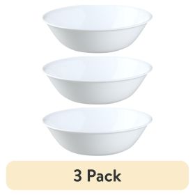 (3 pack) Winter Frost White, Round Serving Bowl, 1-Quart