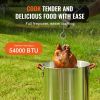 Turkey Deep Fryer, 30-qt Turkey Fryer Boiler Steamer Cooker Set, Outdoor Aluminum Seafood Frying Pot, 54,000 BTU Burner Propane Gas Boiler