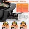 6L Electric Hot Pot with Divider 1100W Dual-Flavor Pot Shabu Shabu Pot Non-Stick with 5-Temp Control for Shabu Fondue