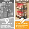 Pull Out Spice Rack Organizer for Cabinet, Heavy Duty Slide Out Seasoning Kitchen Organizer, Cabinet Organizer, with Labels
