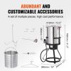 Turkey Deep Fryer, 30-qt Turkey Fryer Boiler Steamer Cooker Set, Outdoor Aluminum Seafood Frying Pot, 54,000 BTU Burner Propane Gas Boiler